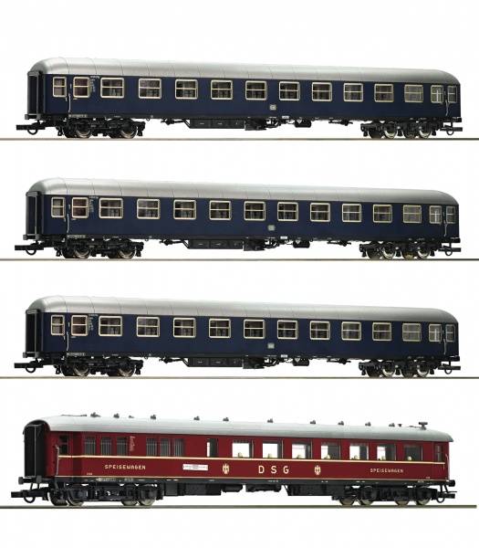 Set of 4 passenger cars for F-train 23 Schwabenpfeil<br /><a href='images/pictures/Roco/Roco-64194.jpg' target='_blank'>Full size image</a>